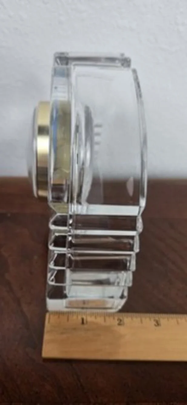Mikasa Crystal Quartz Desk Clock Germany
